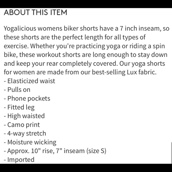 Yogalicious High waist bike shorts navy camo NWT - Picture 11 of 11